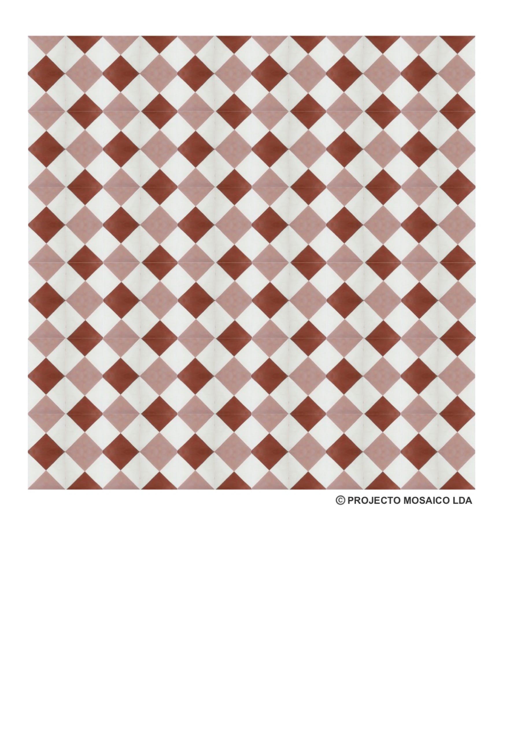 illustração de aplicação do mosaico hidráulico ref: Laços G 3C