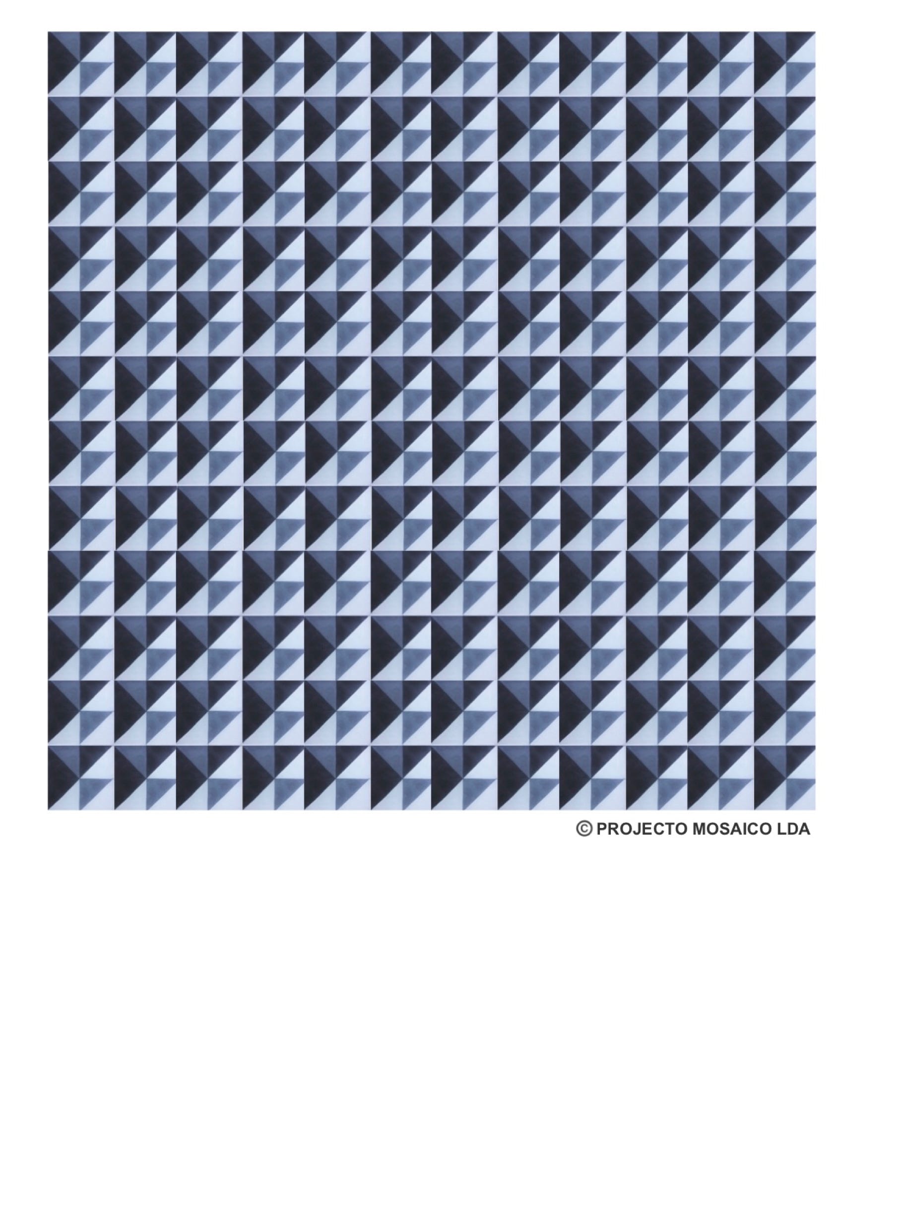 illustração de aplicação do mosaico hidráulico ref: Origami 3C