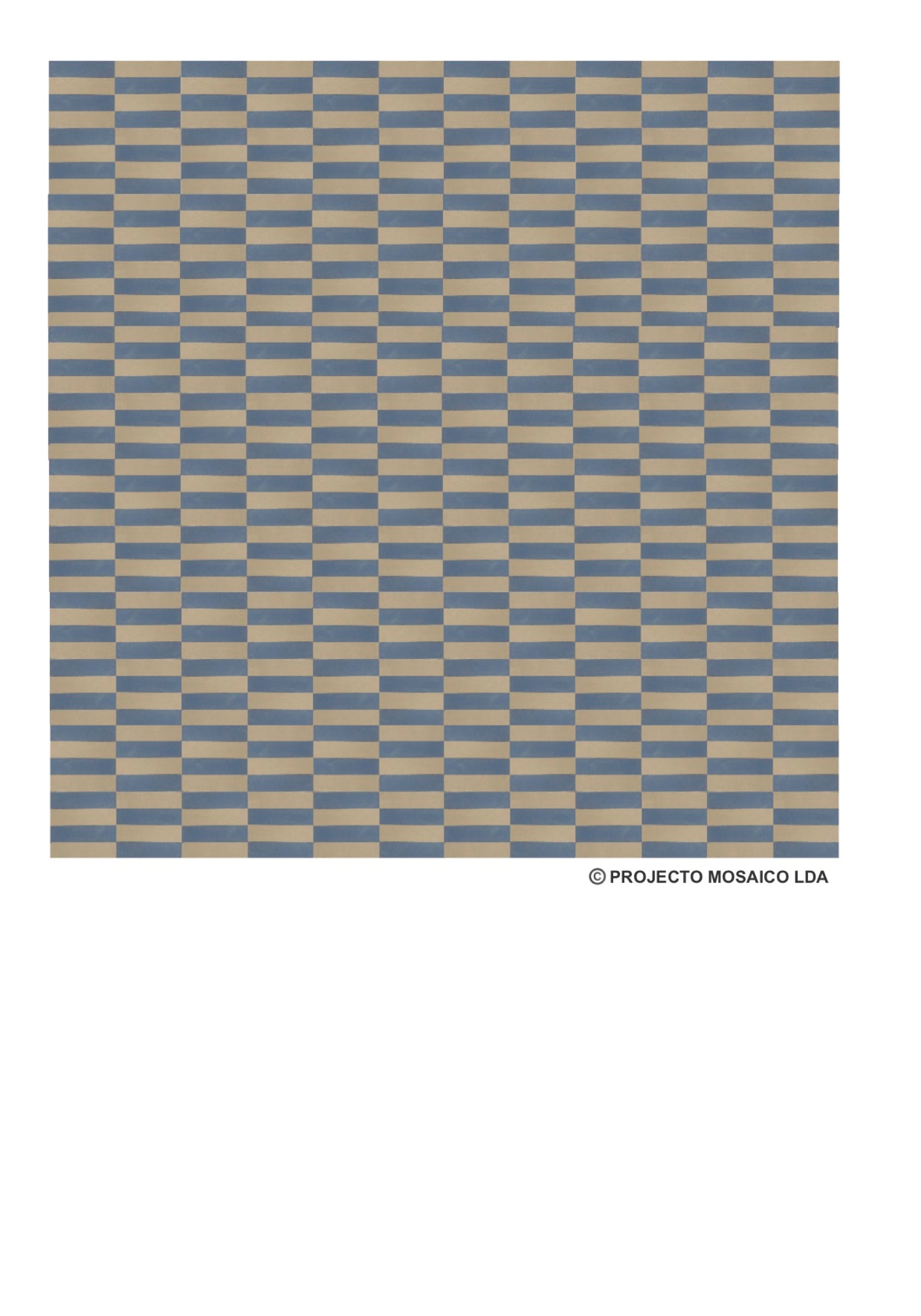 illustração de aplicação do mosaico hidráulico ref: Riscas G