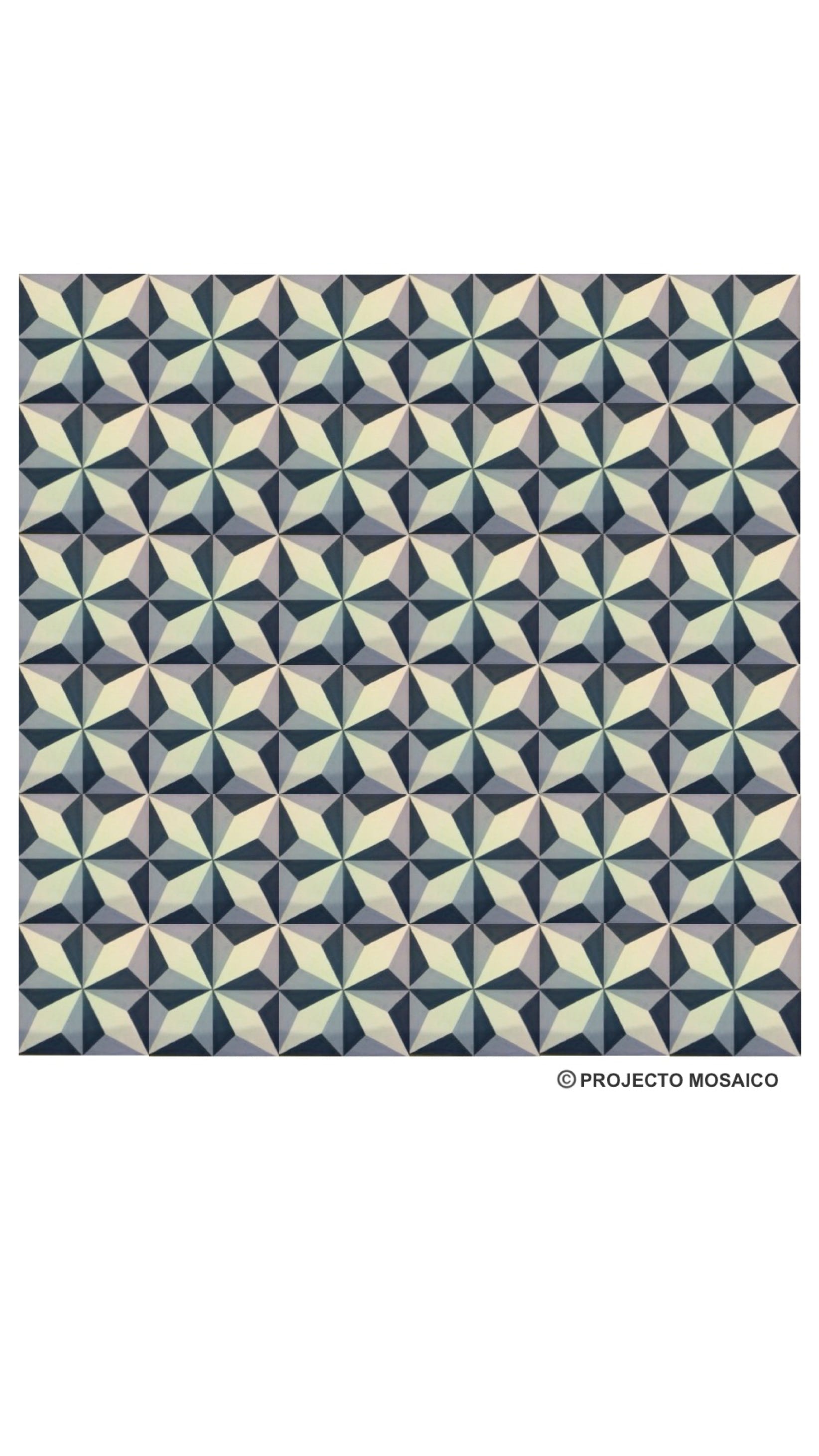 illustração de aplicação do mosaico hidráulico ref: Caixa P